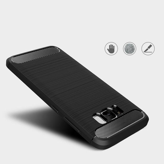 Custodia per Samsung Galaxy S8 G950, Techsuit, Carbonio, Nera