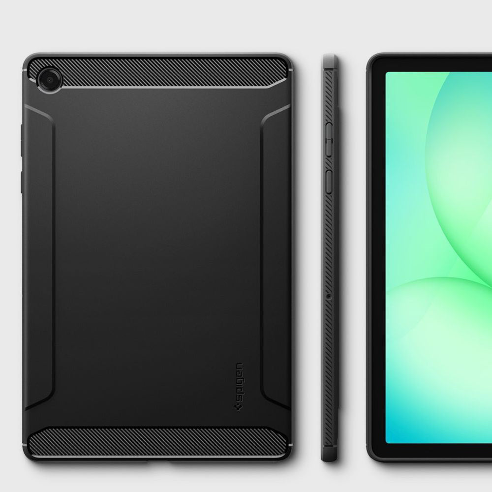 Custodia per Samsung Galaxy Tab A11+, Spigen, Rugged Armor, Nero Opaco ACS10463