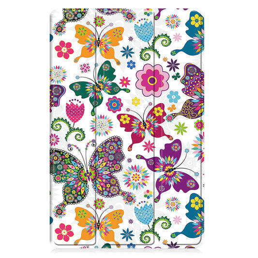 Hülle für Samsung Galaxy Tab A11 / Tab A9, Techsuit, FoldPro Butterfly Neues Modell, Mehrfarbig