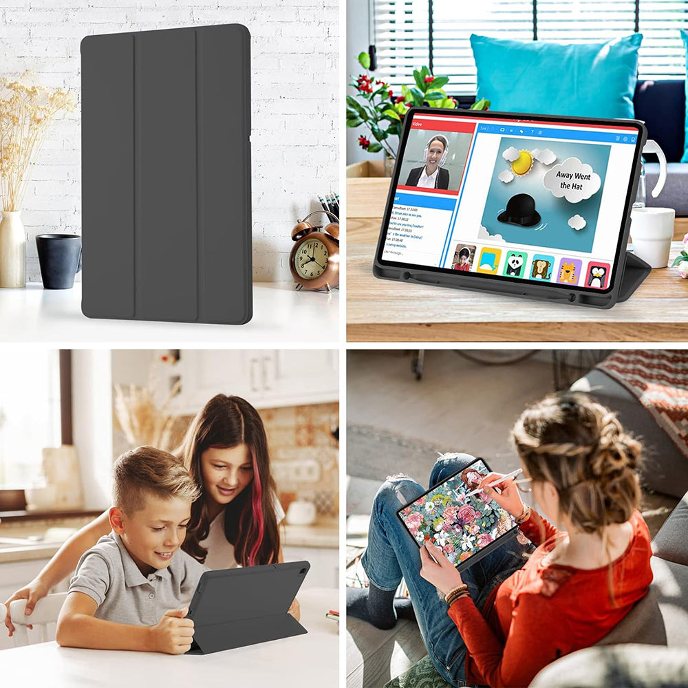 Custodia per Samsung Galaxy Tab A7 Lite, Techsuit, Flex Trifold, Nera
