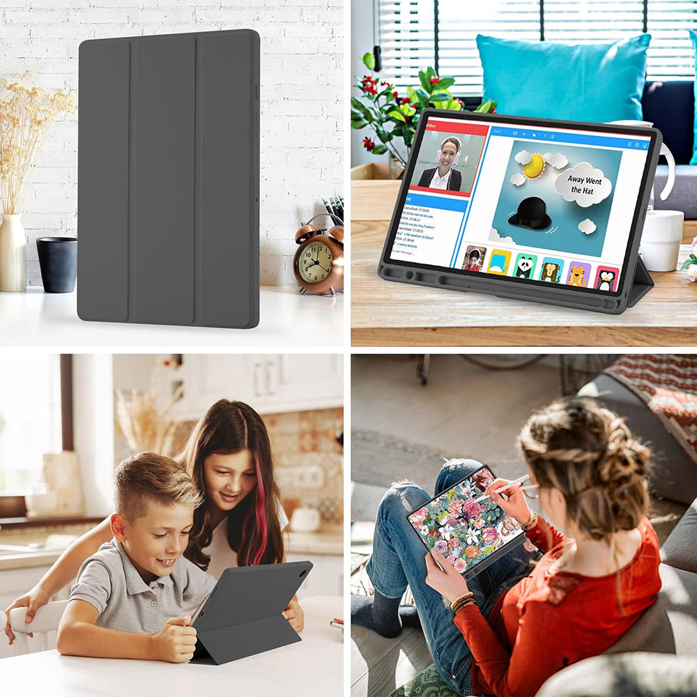 Custodia per Samsung Galaxy Tab A8 10.5 (2021), Techsuit, Flex Trifold, Blu