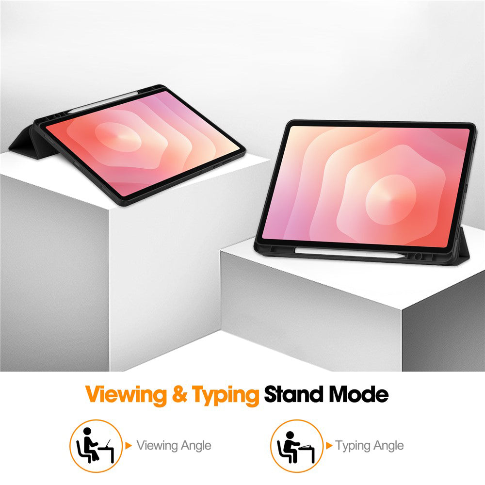 Hülle für Samsung Galaxy Tab S12 Plus, Techsuit, Flex Trifold, Grau
