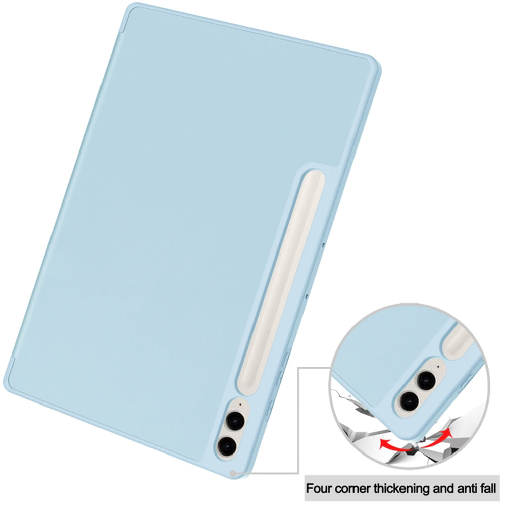 Custodia per Samsung Galaxy Tab S9 FE+, Techsuit, Flex Trifold, Blu