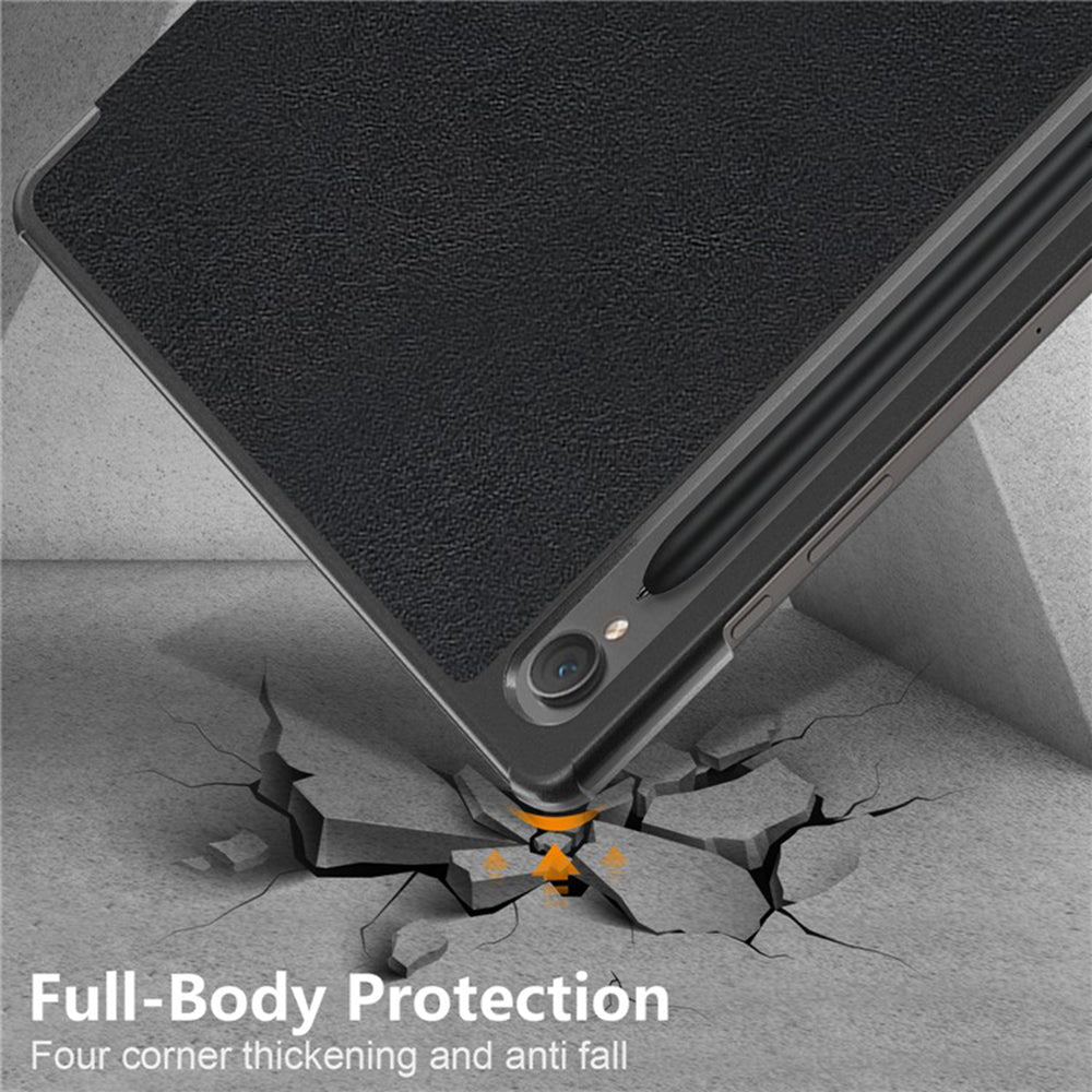Custodia per Samsung Galaxy Tab S9 FE / Tab S9 / Tab S10 FE, Techsuit, FoldPro, Nera