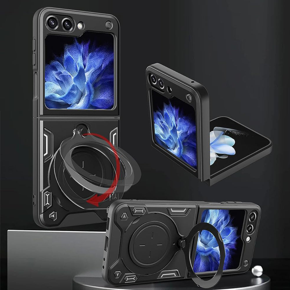Custodia per Samsung Galaxy Z Flip7 FE F761 / Z Flip6 F741, Techsuit, CamGuard Pro, Nera