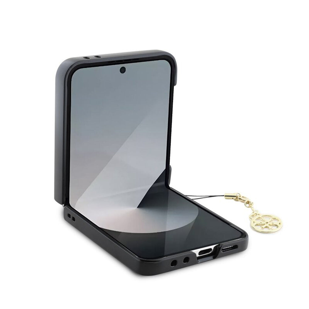 Custodia per Samsung Galaxy Z Flip7 FE F761 / Z Flip6 F741, Guess, 4G Charm, Marrone