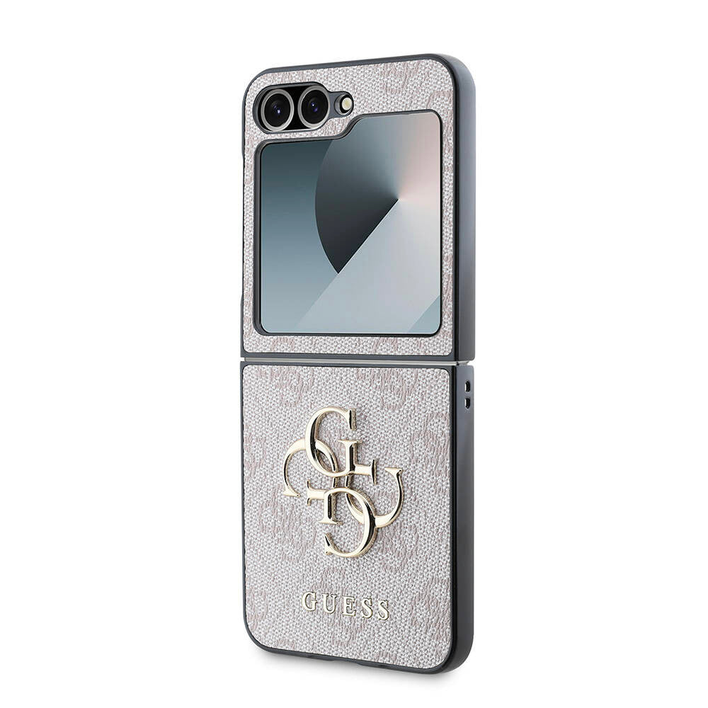 Custodia per Samsung Galaxy Z Flip7 FE F761 / Z Flip6 F741, Guess, 4G Metal Logo, Nera
