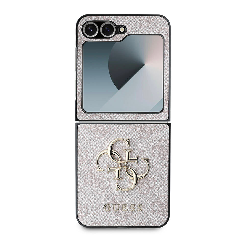 Custodia per Samsung Galaxy Z Flip7 FE F761 / Z Flip6 F741, Guess, 4G Metal Logo, Nera