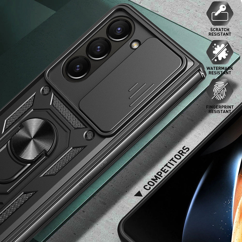 Custodia per Samsung Galaxy Z Fold5 F946, Techsuit, CamShield, Nera