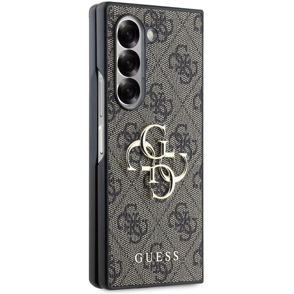 Custodia per Samsung Galaxy Z Fold6 F956, Guess, 4G Metal Logo, Marrone