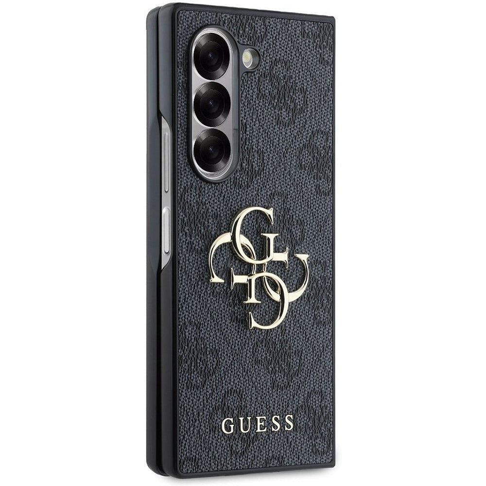 Custodia per Samsung Galaxy Z Fold6 F956, Guess, Logo Metallico 4G, Nera