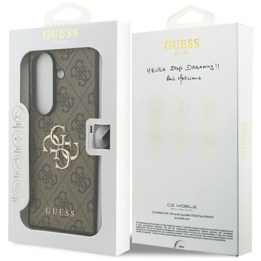 Hülle für Samsung Galaxy Z Fold7 F966, Guess, 4G Big Logo, Braun