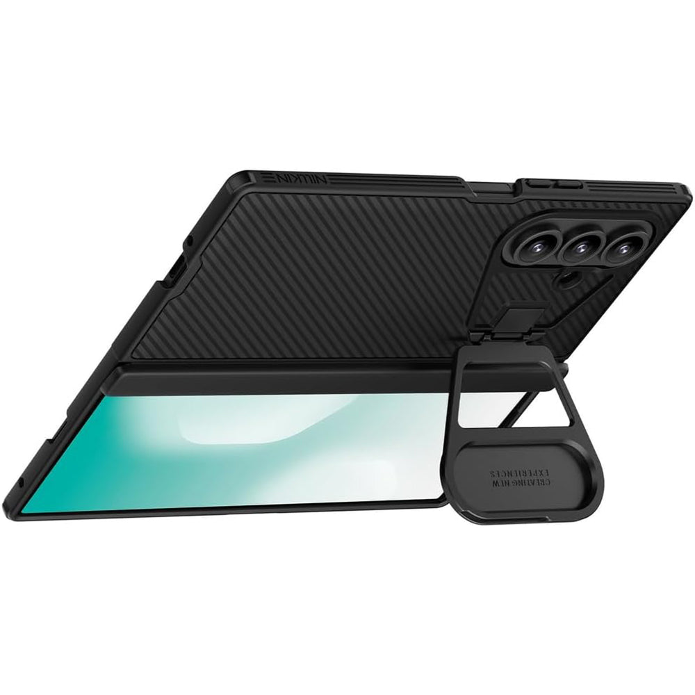 Custodia per Samsung Galaxy Z Fold7 F966, Nillkin, CamShield Prop con copertura metallica per lente, Nera