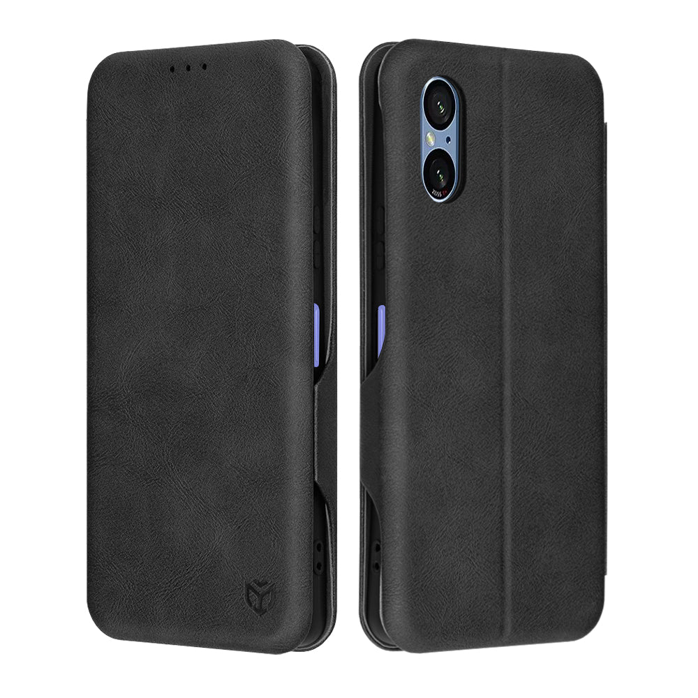 Coque pour Sony Xperia 5 VI, Techsuit, Safe Wallet Plus, Noire