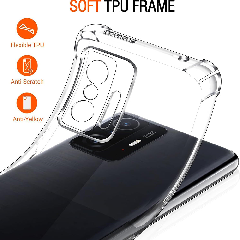 Custodia per Xiaomi 11T / 11T Pro, Techsuit, Shockproof Clear, Trasparente