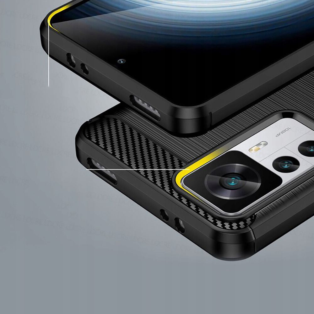 Custodia per Xiaomi 12T / 12T Pro, Techsuit, Carbonio, Nera