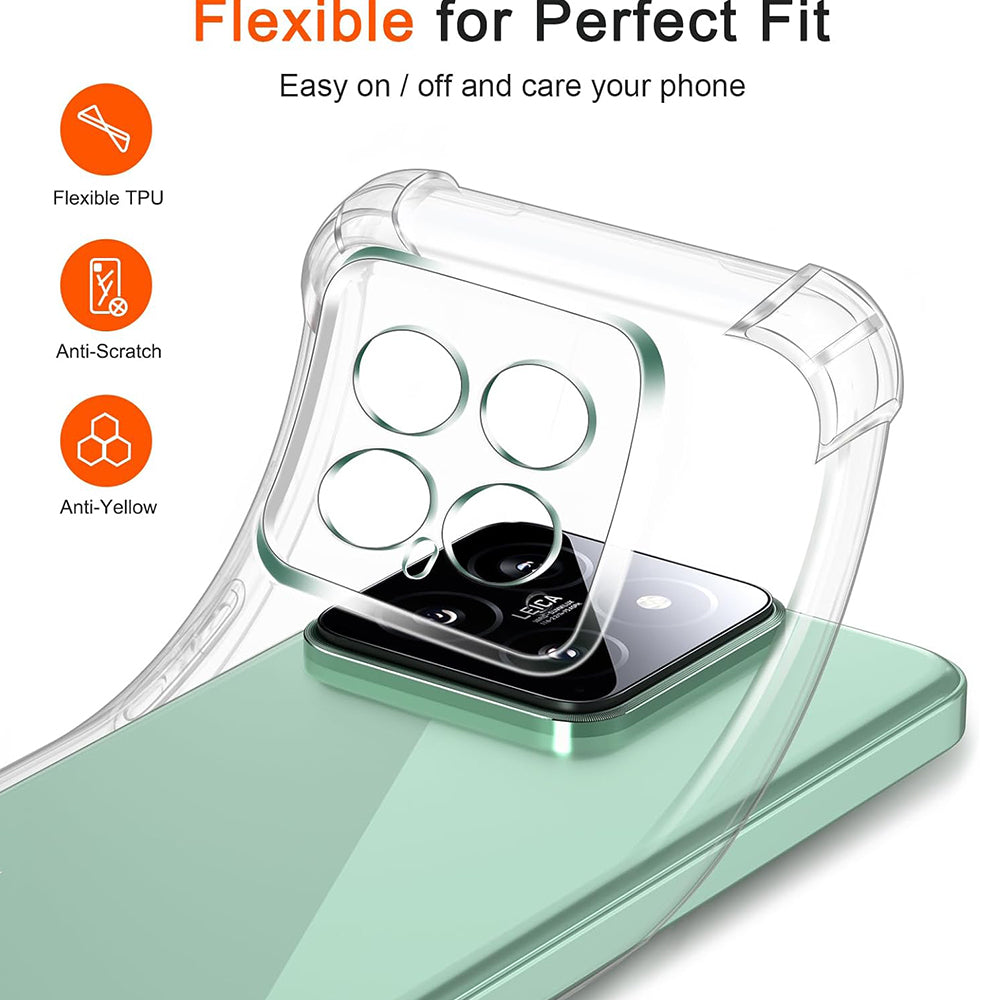 Étui pour Xiaomi 14 Pro, Techsuit, Shockproof Clear, Transparent
