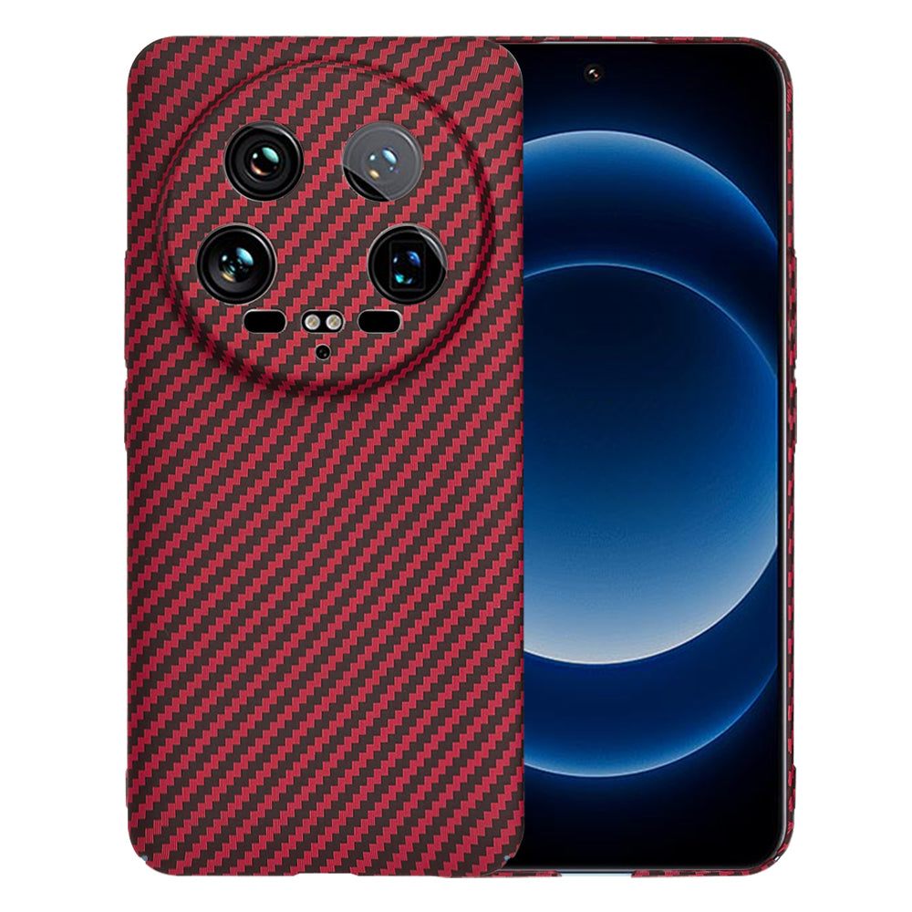 Coque pour Xiaomi 14 Ultra, Techsuit, Carbonite FiberShell, Rouge