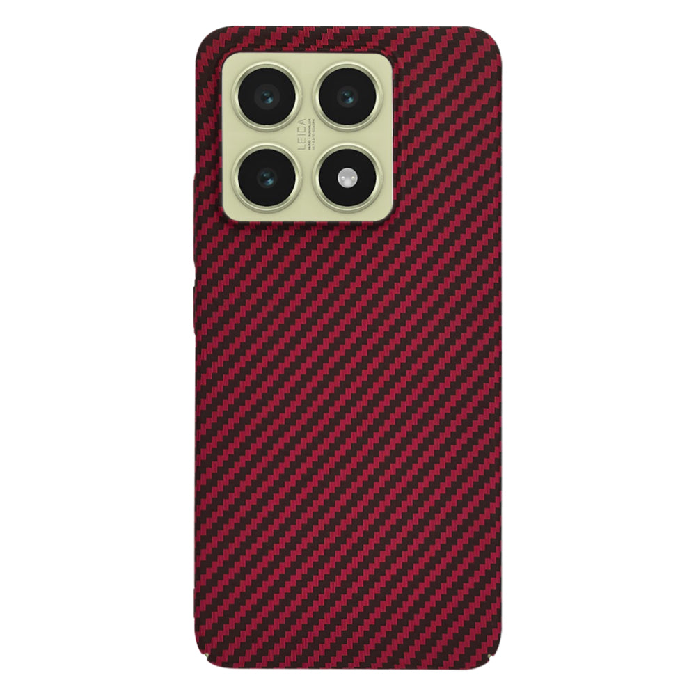 Custodia per Xiaomi 14T, Techsuit, Carbonite FiberShell, Rossa