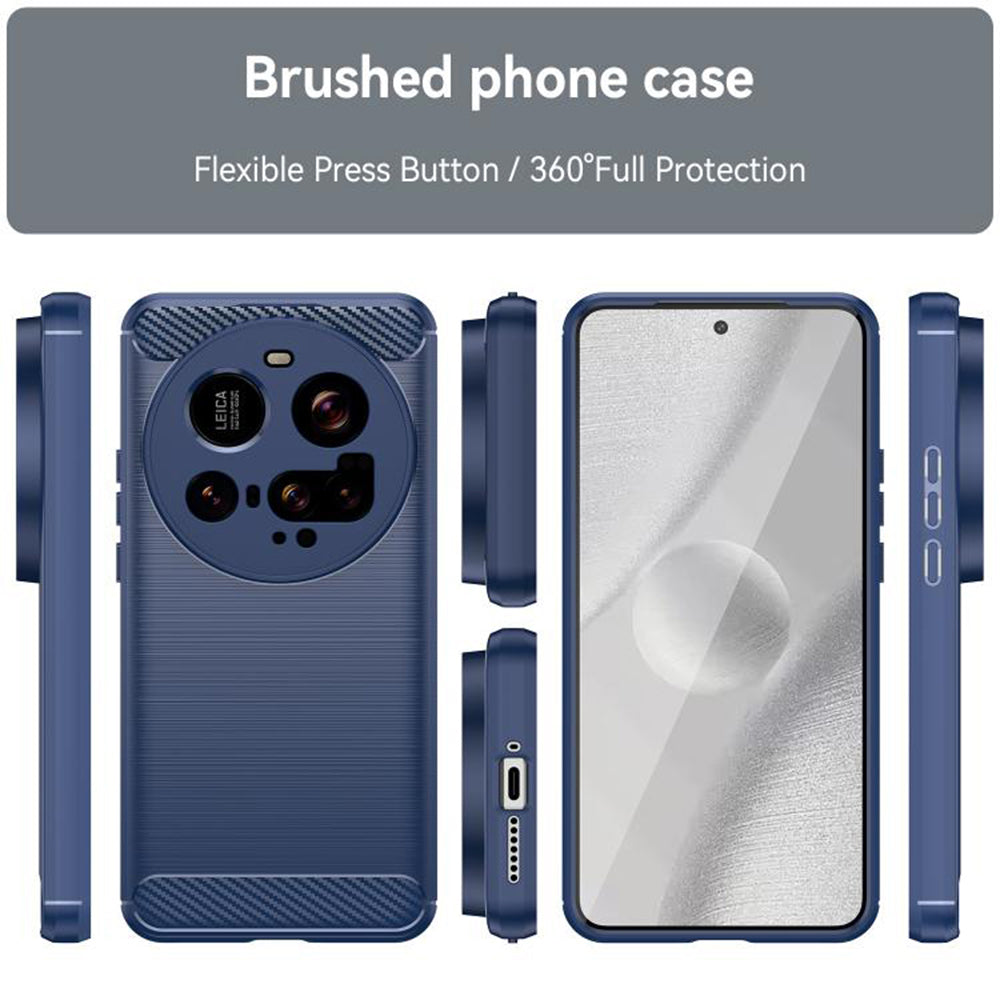 Custodia per Xiaomi 15 Ultra, Techsuit, Carbonio, Blu