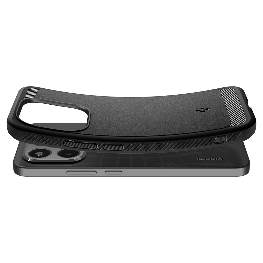 Étui pour Xiaomi 15T, Spigen, Rugged Armor, Noir Mat ACS10459