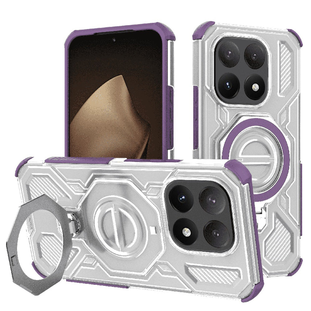 Custodia per Xiaomi 15T, Techsuit, Carbon Shield Pro, Viola