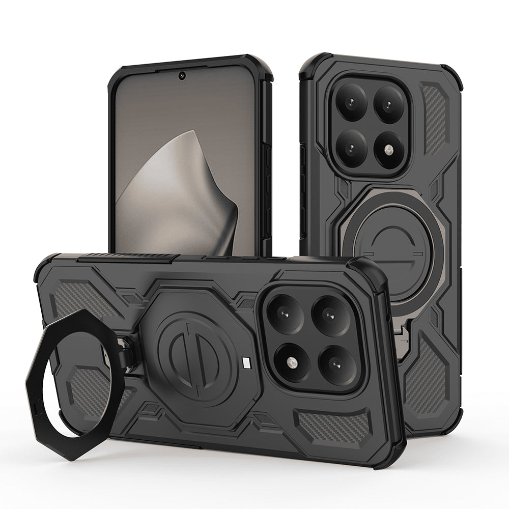Custodia per Xiaomi 15T, Techsuit, Carbon Shield Pro, Nera