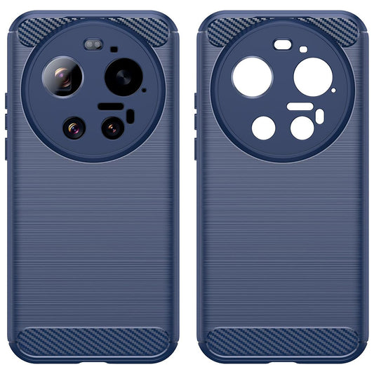 Étui pour Xiaomi 17 Ultra, Techsuit, Carbone, Bleu