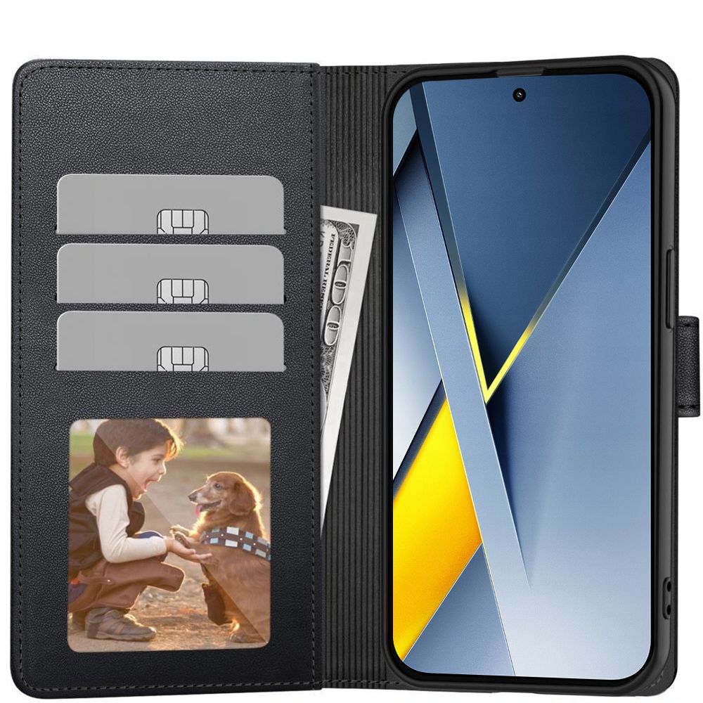 Custodia per Xiaomi Poco F8 Ultra, Tech-Protect, Wallet, Nera