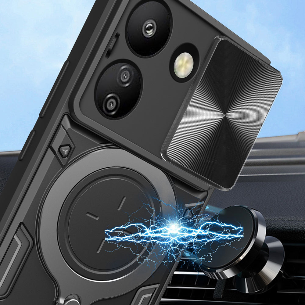 Custodia per Xiaomi Poco C65 / Redmi 13C, Techsuit, CamGuard Pro, Nera