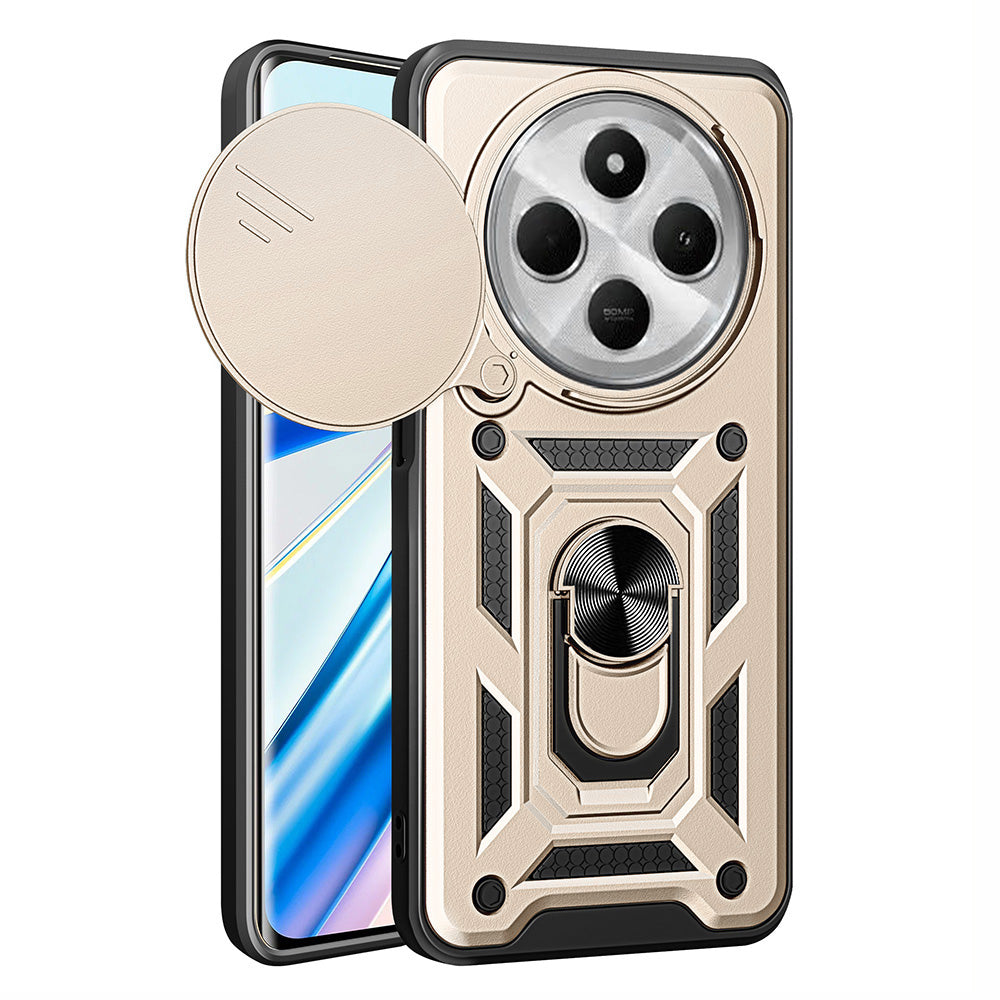 Custodia per Xiaomi Poco C75 / Redmi 14C, Techsuit, CamShield, Dorata