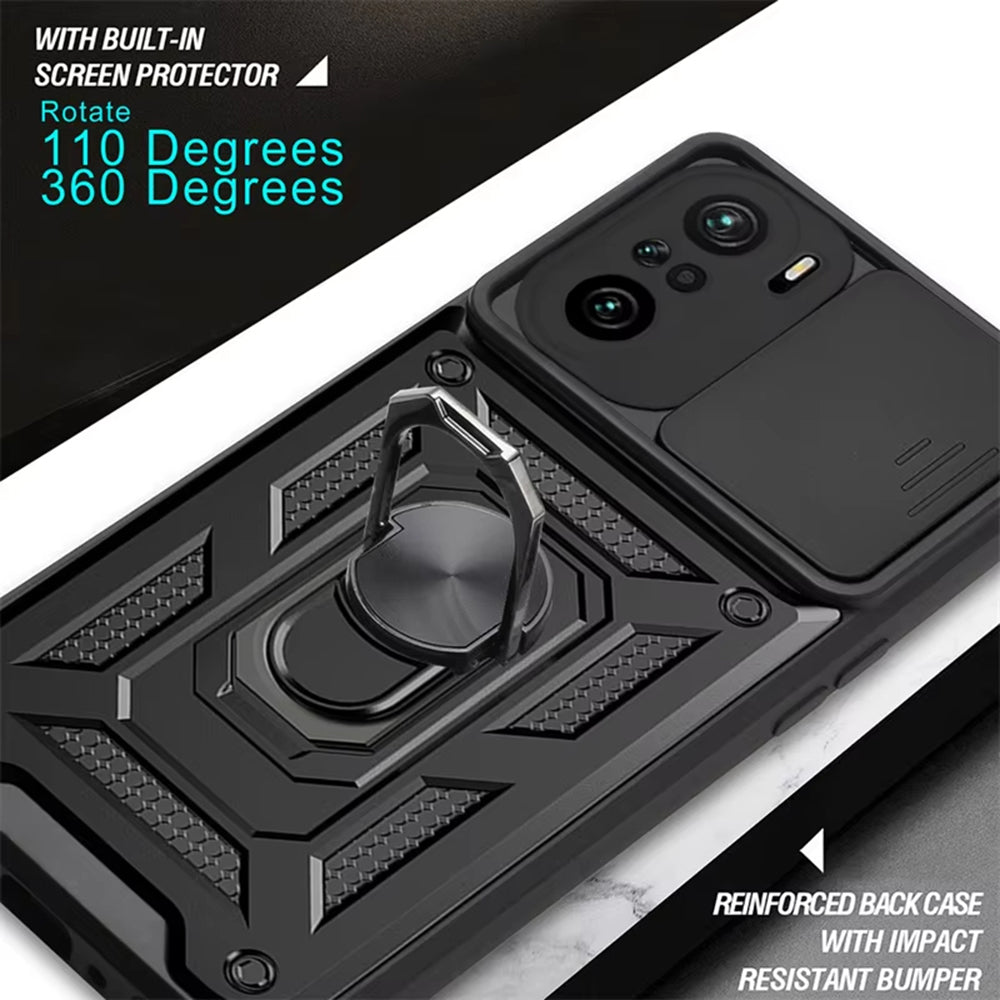 Custodia per Xiaomi Poco F3 / Mi 11i, Techsuit, CamShield, Nera