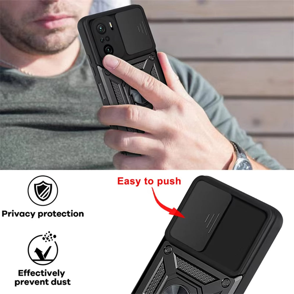 Custodia per Xiaomi Poco F3 / Mi 11i, Techsuit, CamShield, Nera