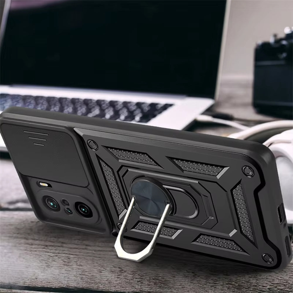 Custodia per Xiaomi Poco F3 / Mi 11i, Techsuit, CamShield, Nera