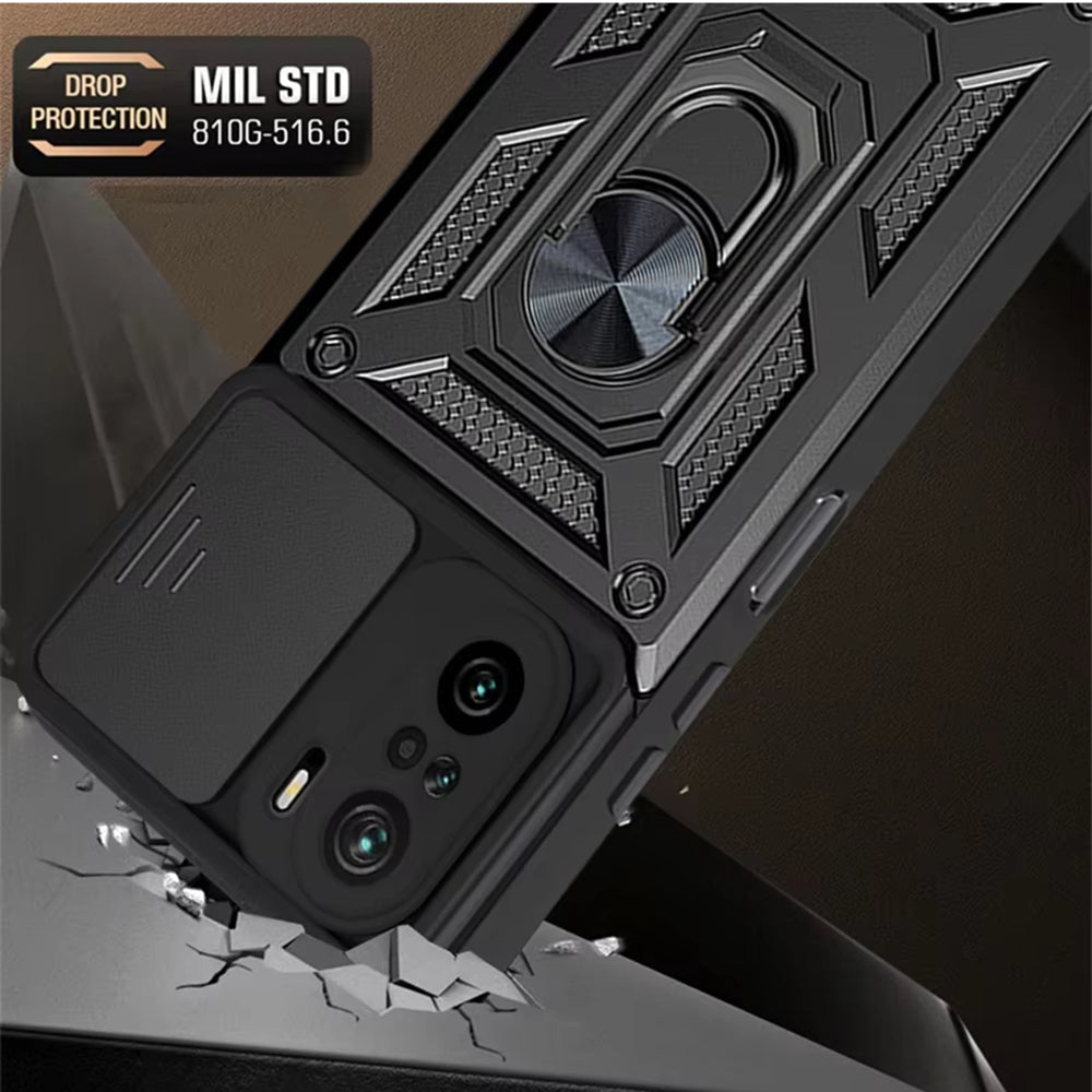 Custodia per Xiaomi Poco F3 / Mi 11i, Techsuit, CamShield, Nera