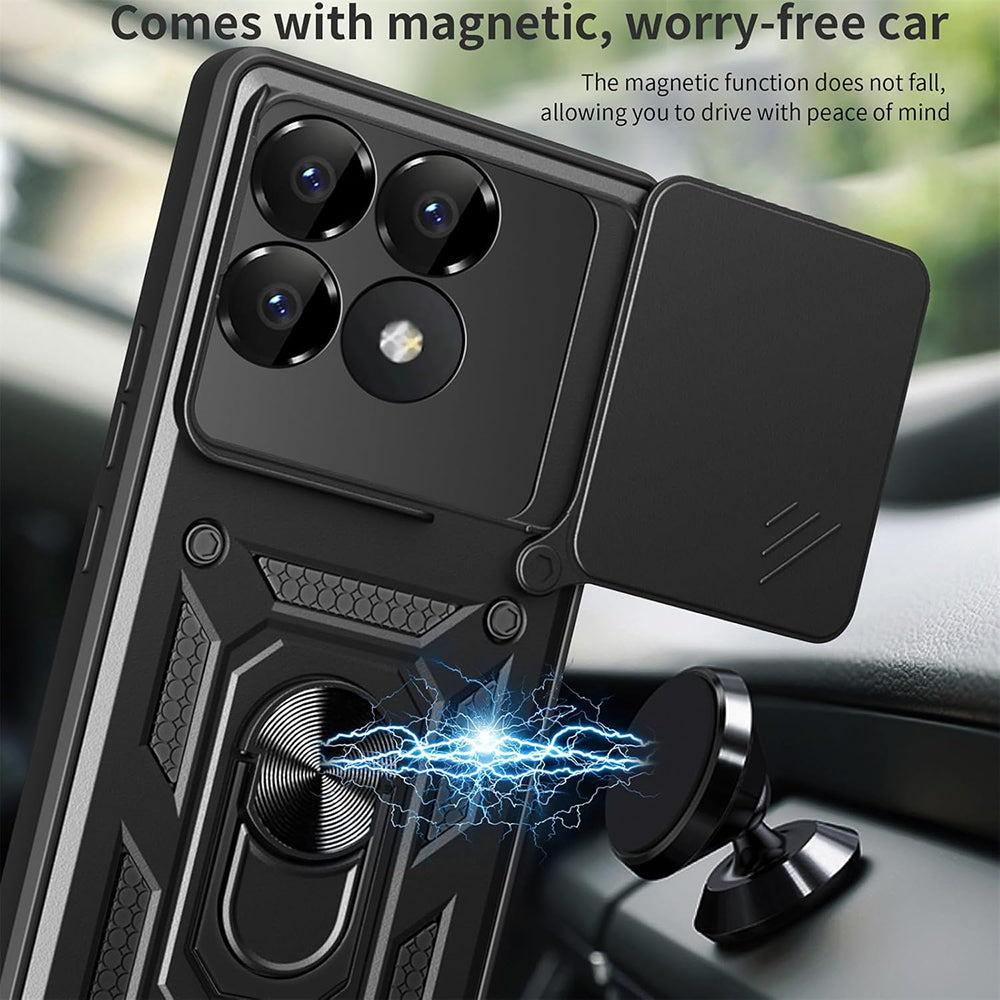 Custodia per Xiaomi Poco F6 Pro, Techsuit, CamShield, Verde