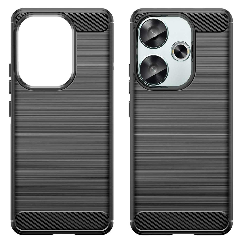 Custodia per Xiaomi Poco F6, Techsuit, Carbonio, Nera