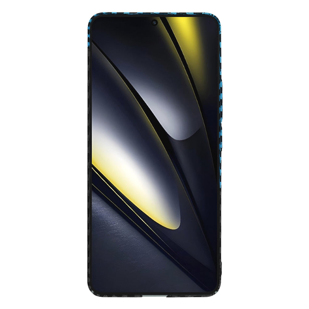 Custodia per Xiaomi Poco F6, Techsuit, Carbonite FiberShell, Blu