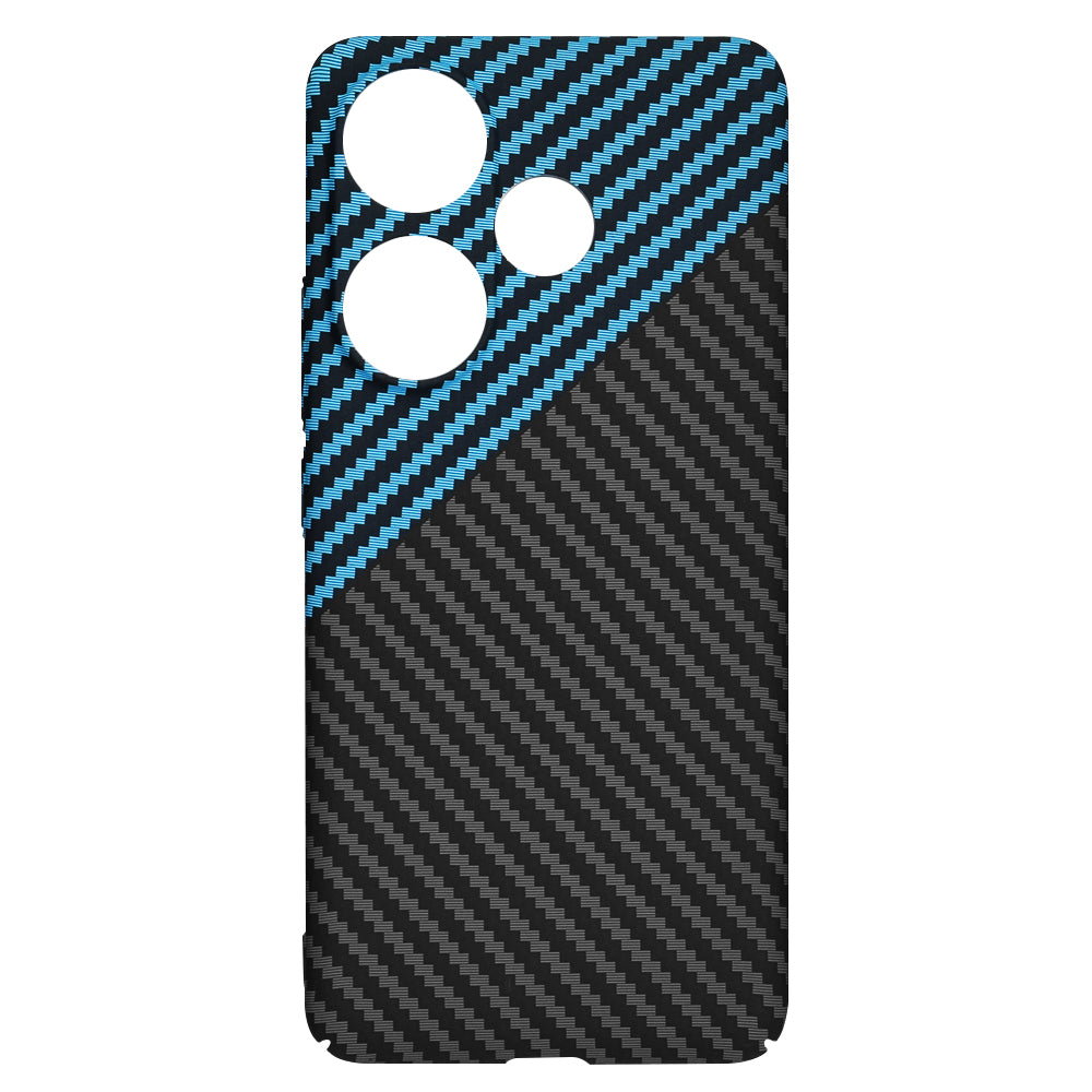 Custodia per Xiaomi Poco F6, Techsuit, Carbonite FiberShell, Blu