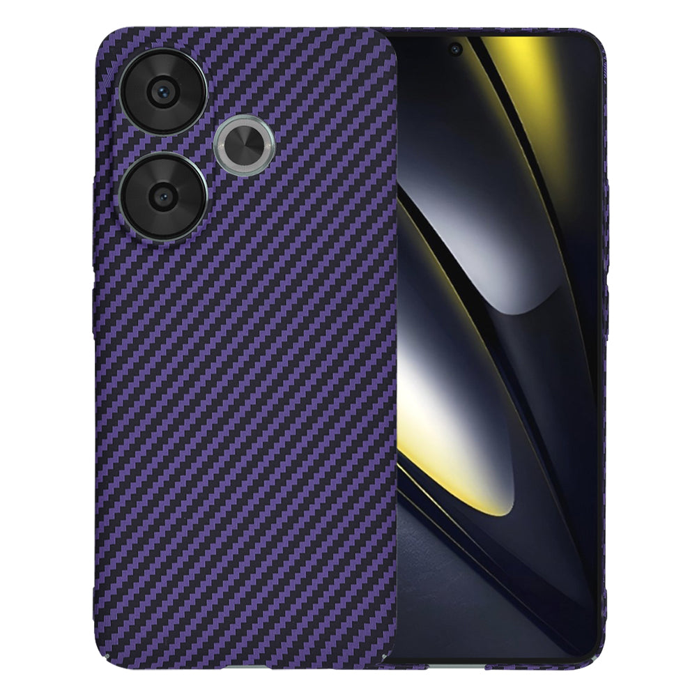 Coque pour Xiaomi Poco F6, Techsuit, Carbonite FiberShell, Violet
