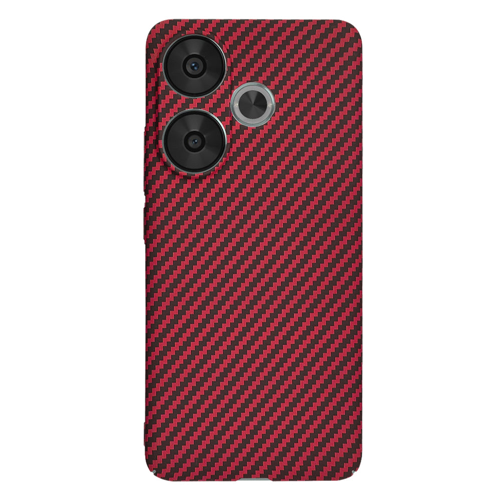 Custodia per Xiaomi Poco F6, Techsuit, Carbonite FiberShell, Rossa