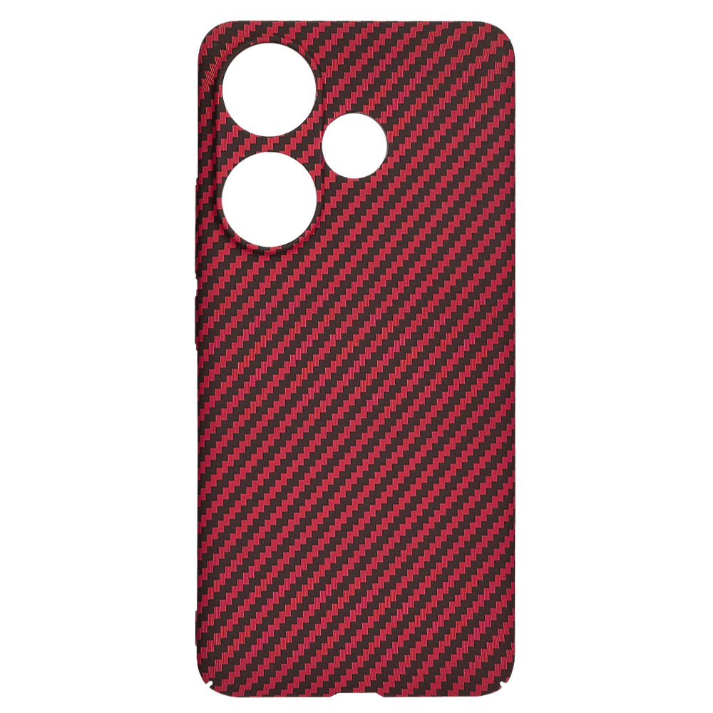 Custodia per Xiaomi Poco F6, Techsuit, Carbonite FiberShell, Rossa