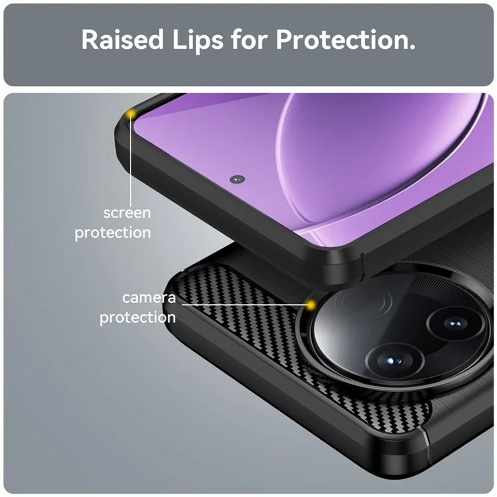 Custodia per Xiaomi Poco F7 Ultra, Techsuit, Carbonio, Nera