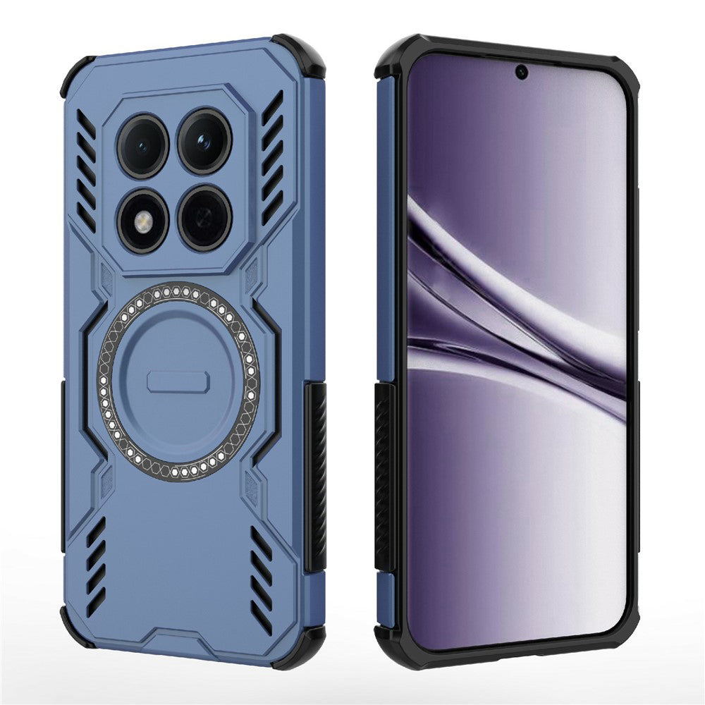 Custodia MagSafe per Xiaomi Poco M8 Pro / Redmi Note 15 Pro+ 5G, Techsuit, ArmorMag, Blu