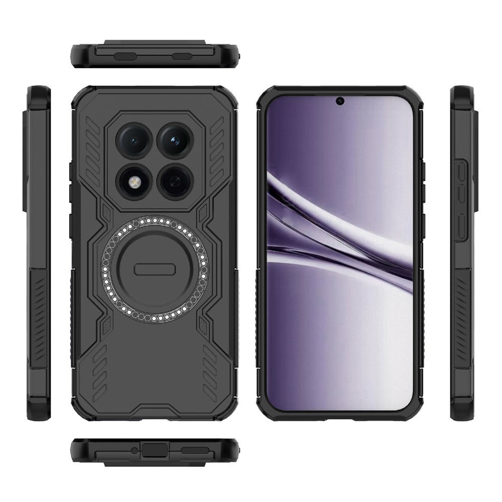 Custodia MagSafe per Xiaomi Poco M8 Pro / Redmi Note 15 Pro+ 5G, Techsuit, ArmorMag, Nera