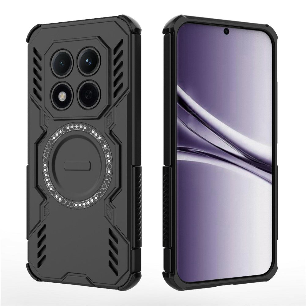 Custodia MagSafe per Xiaomi Poco M8 Pro / Redmi Note 15 Pro+ 5G, Techsuit, ArmorMag, Nera