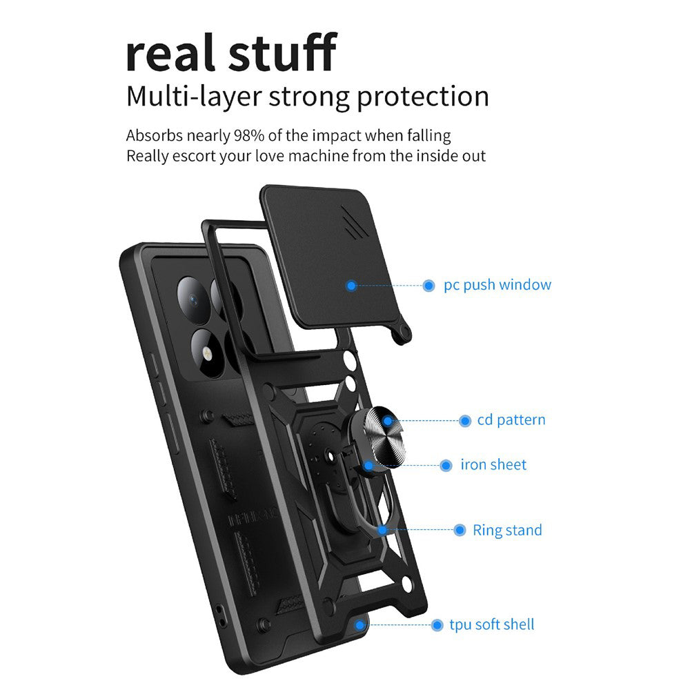 Custodia per Xiaomi Poco M8 Pro / Redmi Note 15 Pro+ 5G, Techsuit, CamShield, Rosa Dorata