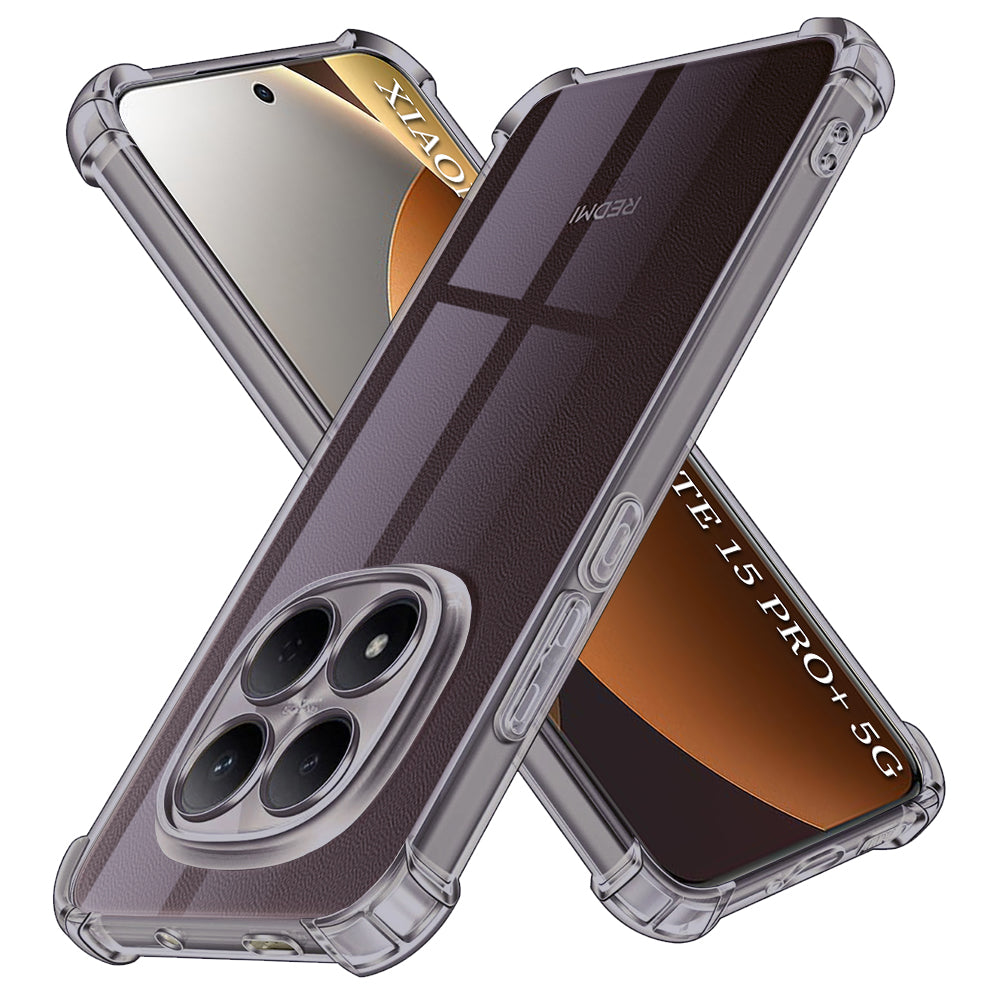 Hülle für Xiaomi Poco M8 Pro / Redmi Note 15 Pro+ 5G, Techsuit, Shockproof Clear, Rauchfarben