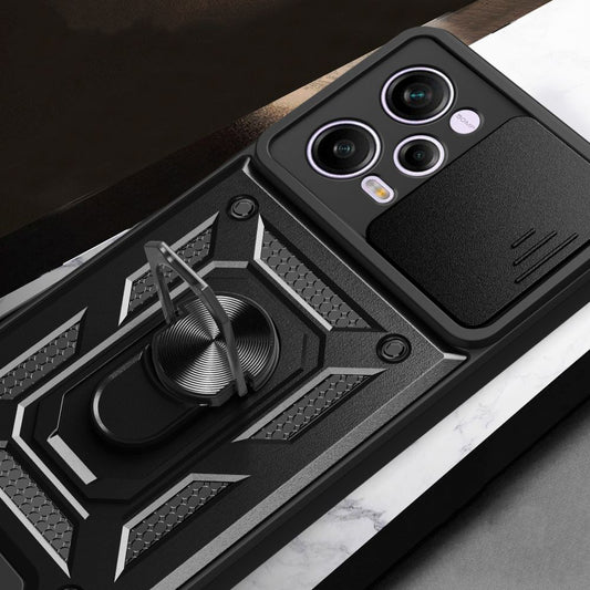 Hülle für Xiaomi Poco X5 Pro / Redmi Note 12 Pro 5G, Techsuit, CamShield, Schwarz