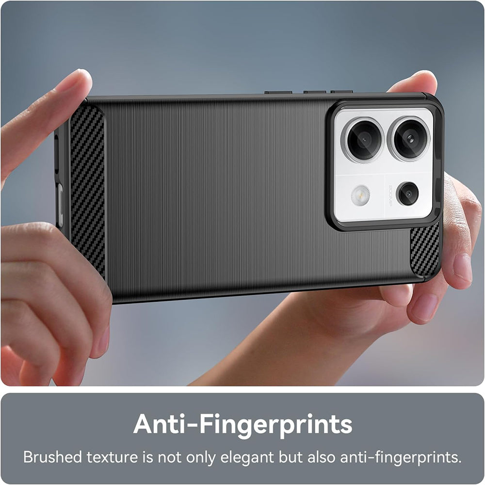 Custodia per Xiaomi Poco X6 / Note 13 Pro 5G, Techsuit, Carbonio, Nera